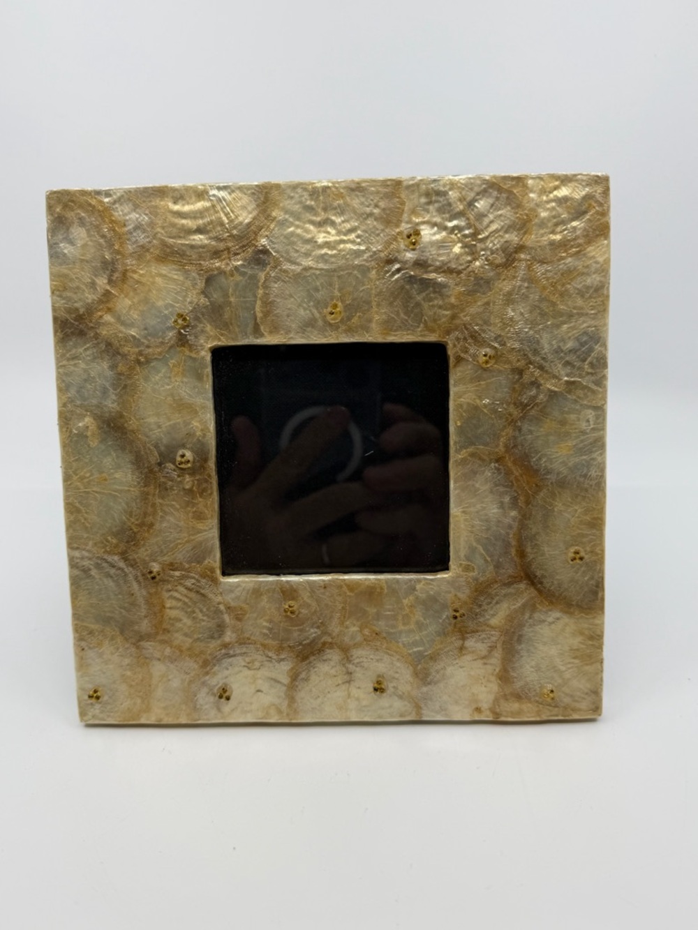 Decorative Capiz shell & bead Square Photo Frame